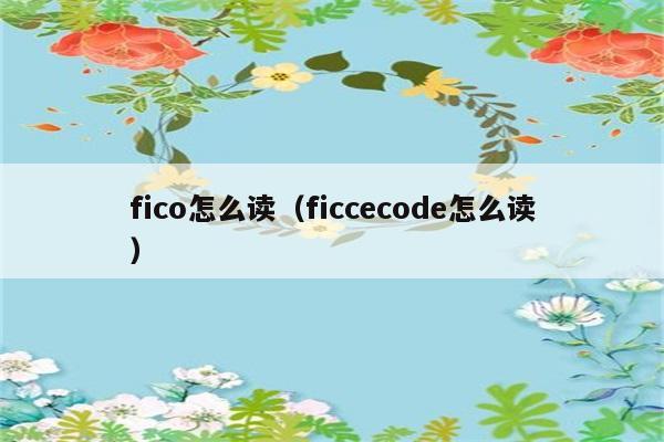 fico怎么读（ficcecode怎么读） 