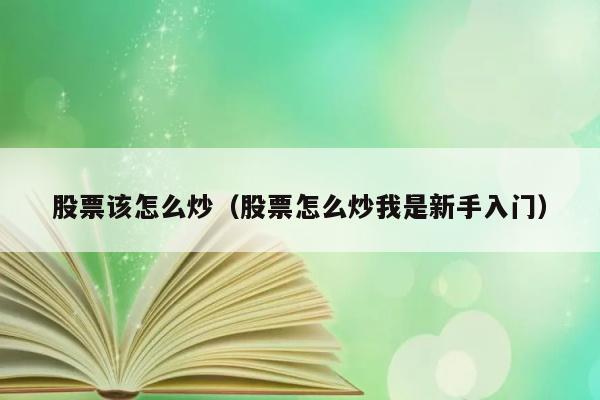 股票该怎么炒（股票怎么炒我是新手入门） 