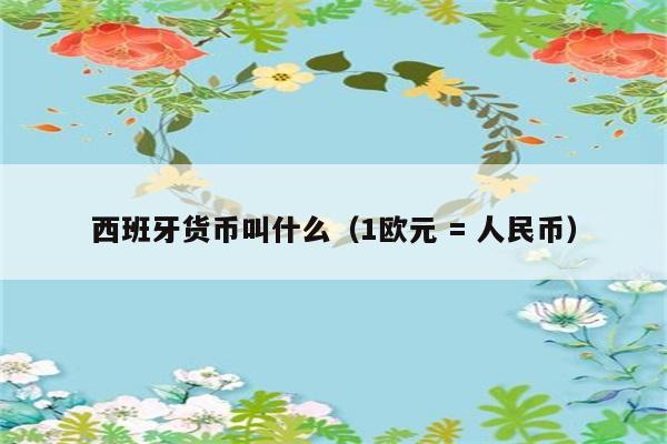 西班牙货币叫什么（1欧元 = 人民币） 