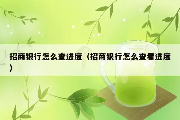 招商银行怎么查进度（招商银行怎么查看进度） 