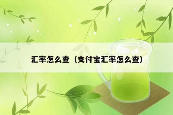 汇率怎么查（支付宝汇率怎么查） 