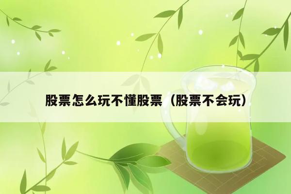 股票怎么玩不懂股票（股票不会玩） 