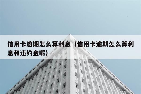 信用卡逾期怎么算利息（信用卡逾期怎么算利息和违约金呢） 