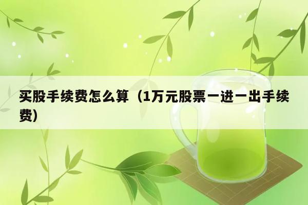 买股手续费怎么算（1万元股票一进一出手续费） 