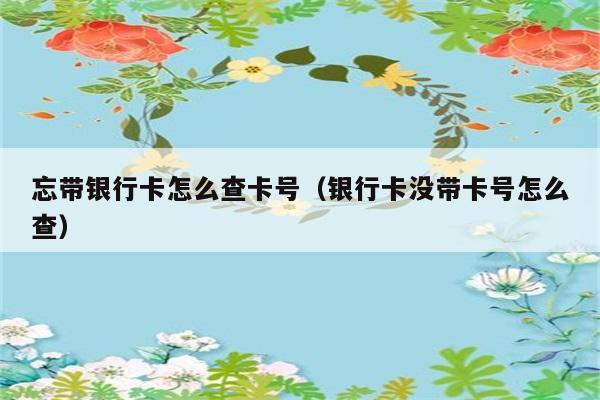 忘带银行卡怎么查卡号（银行卡没带卡号怎么查） 