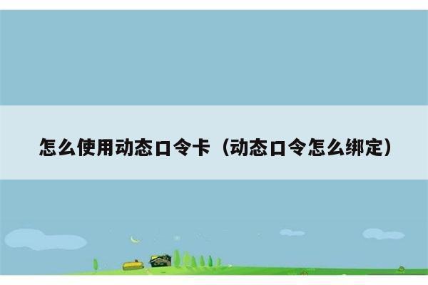 怎么使用动态口令卡（动态口令怎么绑定） 