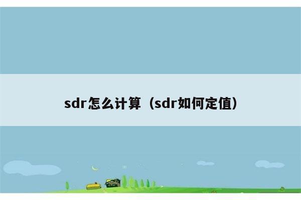 sdr怎么计算（sdr如何定值） 