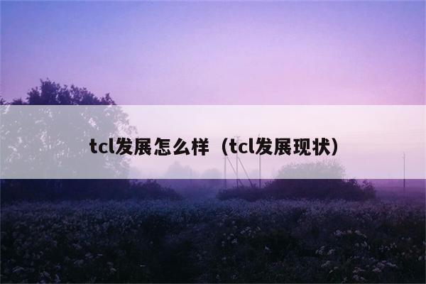 tcl发展怎么样（tcl发展现状） 